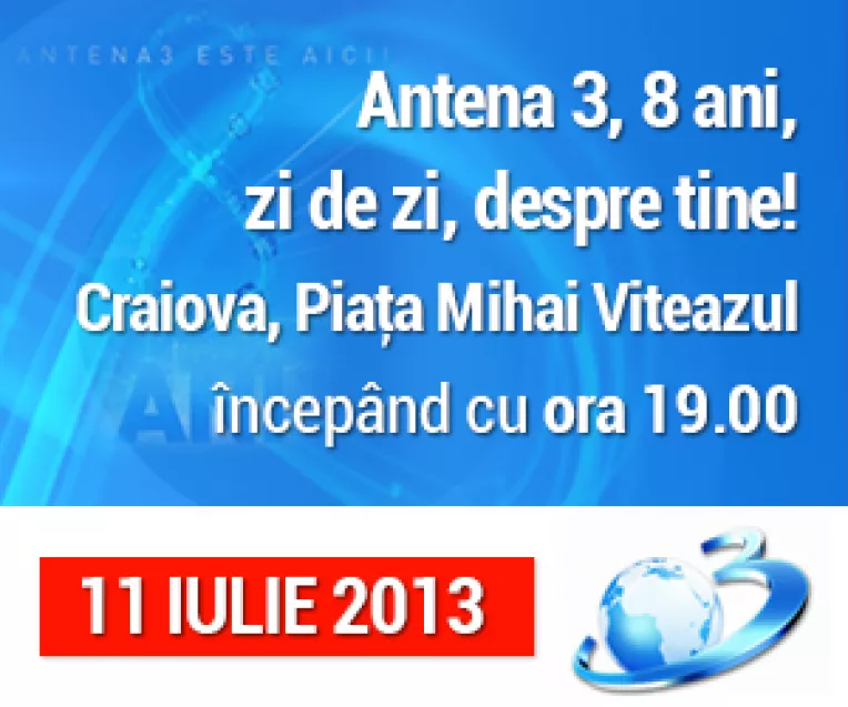 Azi, Craiova este capitala Antena 3