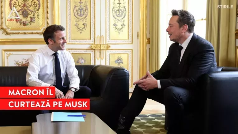 Elon Musk s-a intalnit cu Macron in Franta