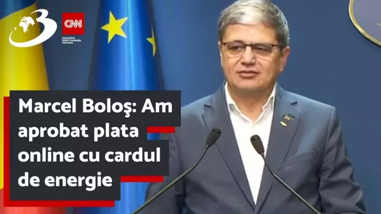 Marcel Bolos: Am aprobat plata online cu cardul de energie