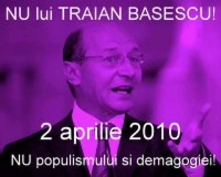 "No Basescu Day": Rezistenta civic-democratica poarta violet