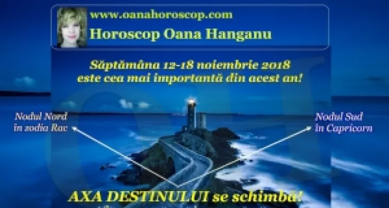 OANA HANGANU: Horoscopul pe zile, in saptamana 12-18 Noiembrie2018