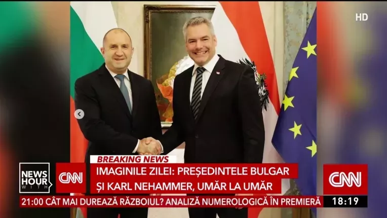 Presedintele Bulgariei, alaturi de cancelarul austriac Karl Nehammer la Viena