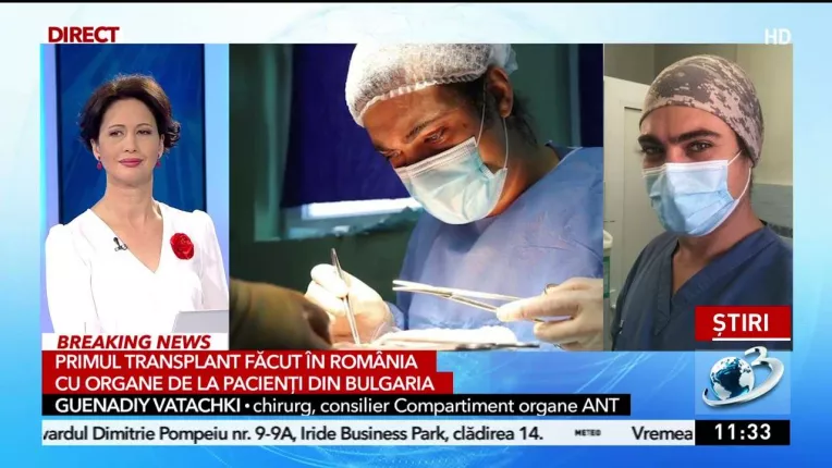 Primul transplant facut in Romania cu organe prelevate din Bulgaria